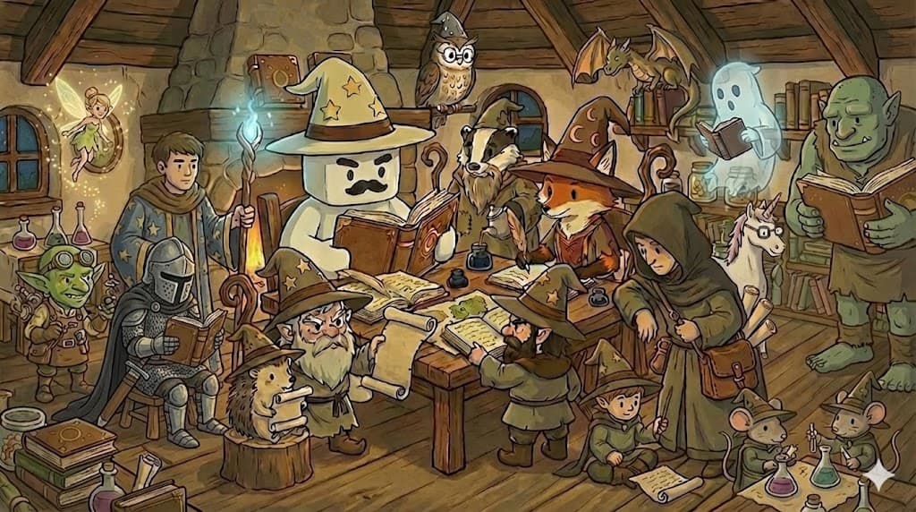 Students learning together